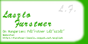 laszlo furstner business card